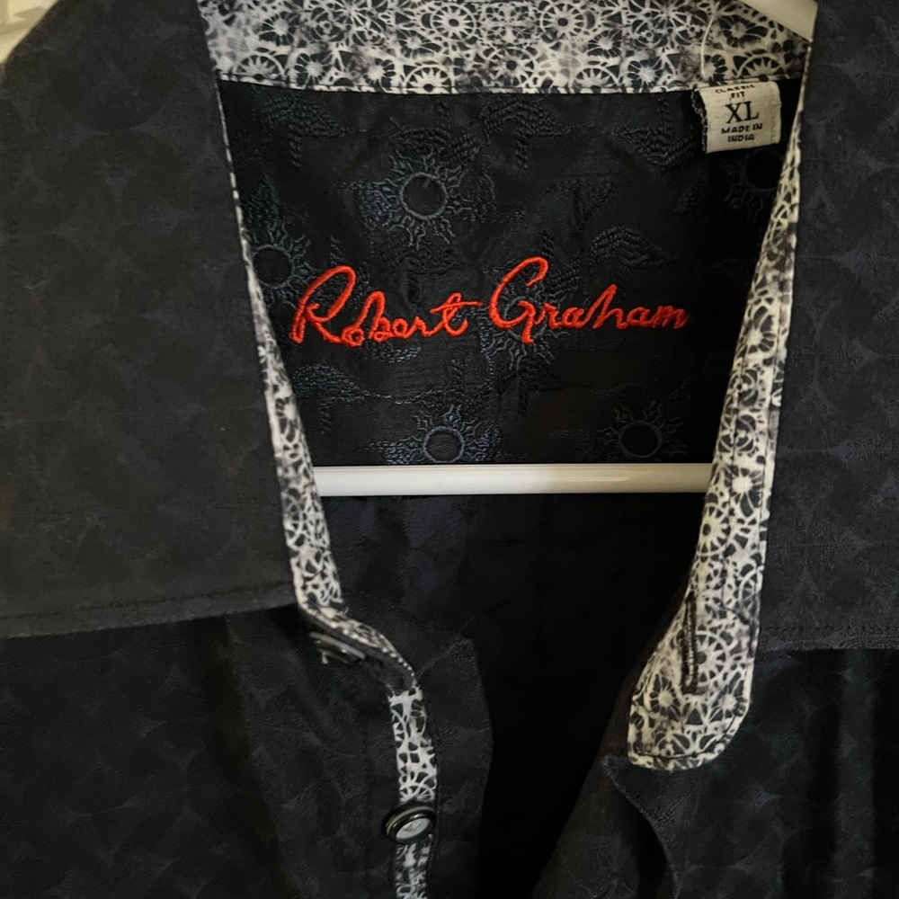 Robert Graham Black Geometric Shirt